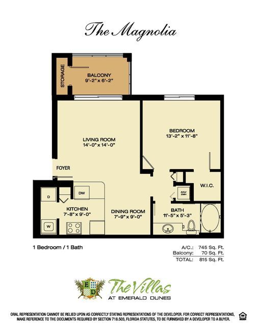 Floor plan - 6492 Emerald Dunes Dr Condo Unit 203