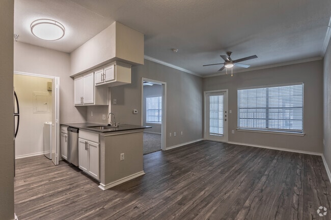 1HAB, 1BA - 584SF A1 - Área de cocina/sala de estar