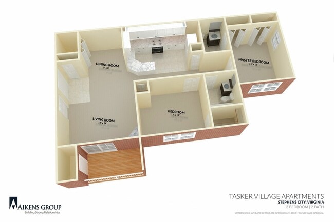 2 BEDROOM 2 BATH - TASKER