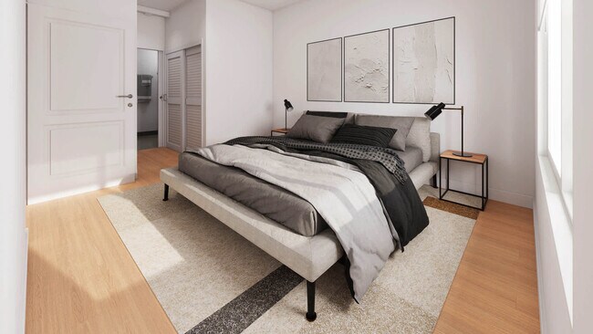 Bedroom with Hard Surface Flooring - Alborada Apartments