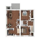 2 Bedroom, 1.5 Bath Townhouse - 3D Furnished