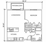 1BR/1BA