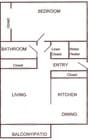 1BR/1BA