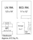 1BR/1BA