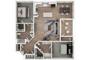 Capri, 2 Bed, 2 Bath, 1206 Sq. Ft.