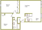 2BR/1BA