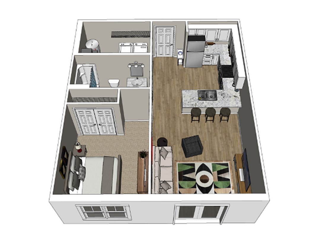 Floor Plan - 1 Bedroom