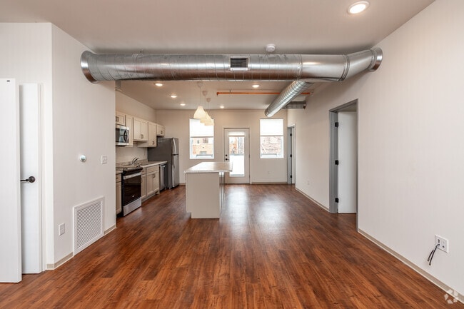 2BR, 1BA - 1,100SF - Living Room - Tama Too Apartments