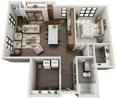 Floorplan 1E - Units 202 & 302