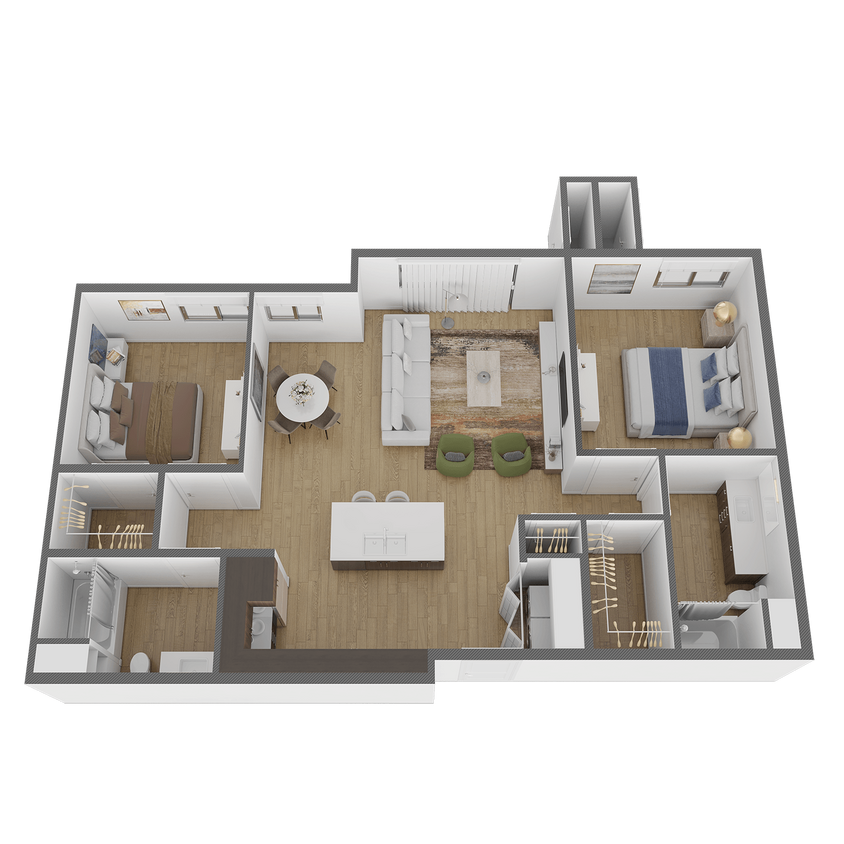 Floor Plan - 2x2 C