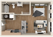 The Patent 0C - Studio Floorplan