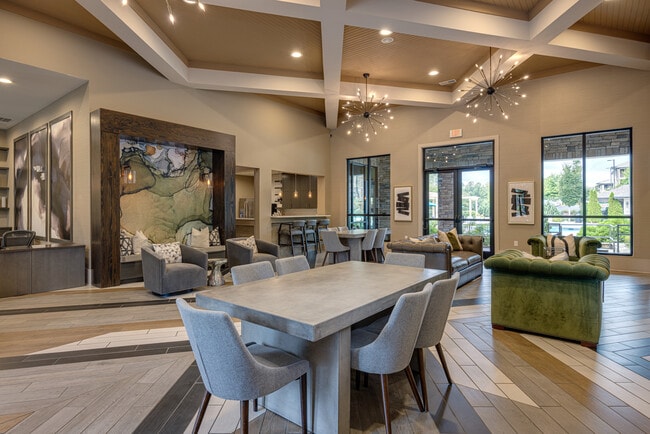 Lobby and lounge with ample seating and entertaining kitchenette