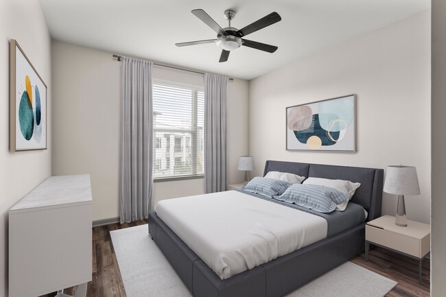 Wake up refreshed in a peaceful bedroom.