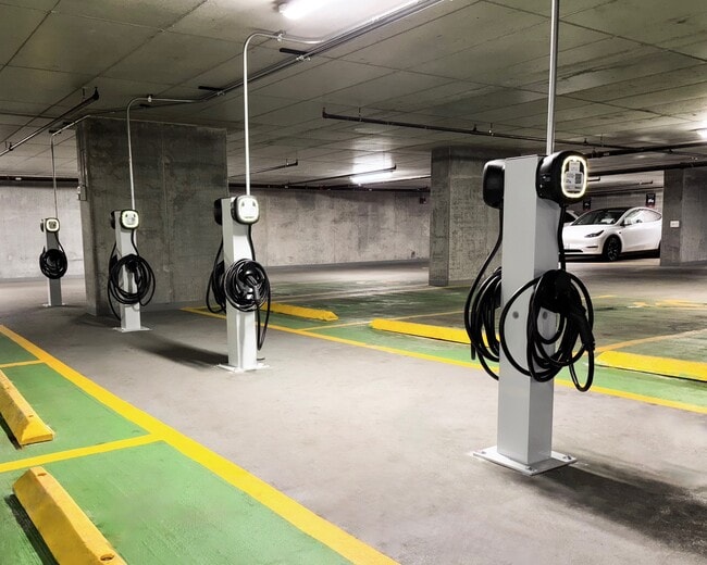 Charge your EV at our dedicated charging stations - Coast at Lakeshore East Apartments