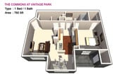 1 BED / 1 BATH