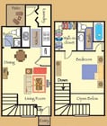Rosewood 1x1.5 730 sqft