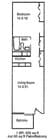 1BR/1BA 695 sqft.