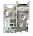 A1C floor plan The Peak at Nichols Plaza