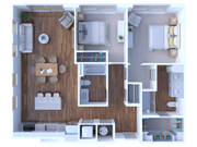 2 Bed/2 Bath 1108 Sq. Ft.