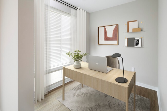 Signature Collection den with hard-surface flooring