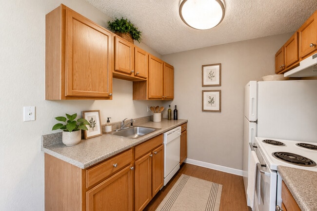 A Standard Kitchen at Greentree Village Apartments