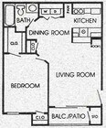 B- 605sqft 1/1
