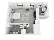 Faulkner - Studio, 1 Bath, 581 sq. ft.