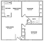 2BR/1BA