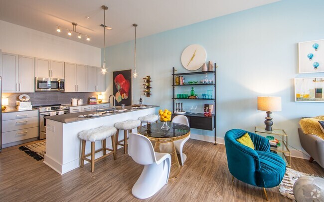 Dining Area with Open-Concept Kitchen - Savoy NC Rental