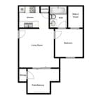 Jr. 1x1 465 Sq Ft