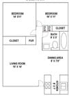 2BR/1BA