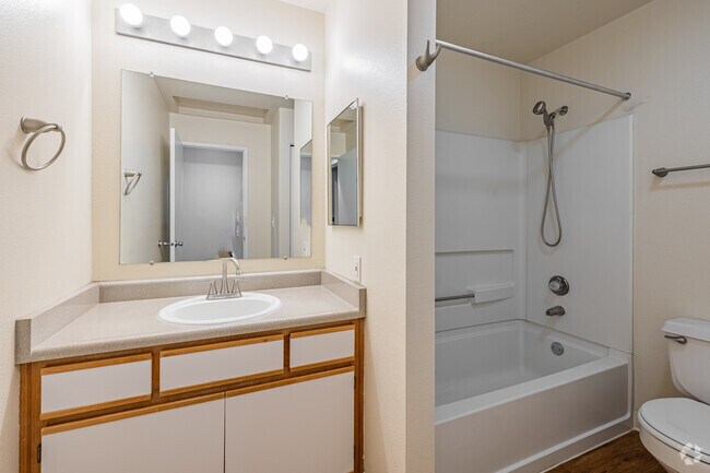 1BR, 1BA - 700SF - Bathroom - Westbury Apartments – Where Style, Comfort, and Convenience Meet