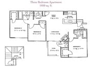 Three Bedroom Apartment 1050sf