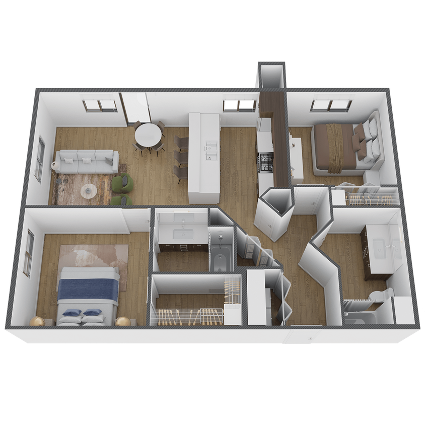 Floor Plan - 2x2 B