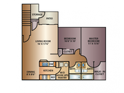 Meadow 2 Bed Floor Plan | Thorneberry | Pleasant Grove UT Apartments