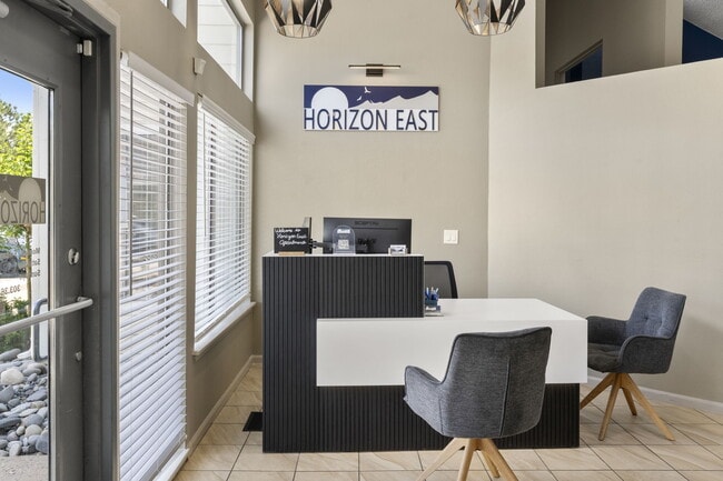 The Front Desk in the Leasing Office at Horizon East Apartments. - Horizon East Apartments