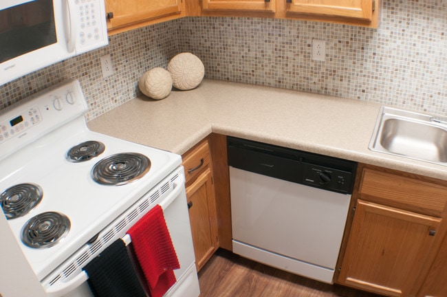 Kitchen with hardwood floor - Westchester Park Apartments