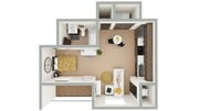 F2: Studio 1 Bath