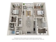 B3_2Bed_2Bath_1265 Sq Ft