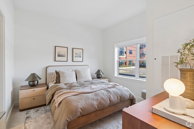 Patio 1BR, 1BA - 746SF - Bedroom - Galewood Residences