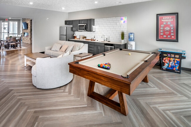 Clubhouse amenities with game room