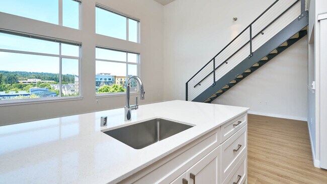 Sala de estar con suelo de superficie dura - Veloce