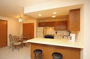 View into kitchen/dining area