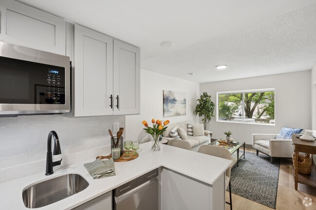 1BR, 1BA - 371SF - Kitchen/ Living Room