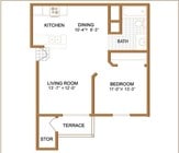 1BR/1BA