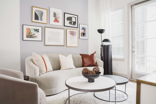 Open concept living rooms with 9-foot ceilings with ceiling fans
