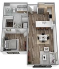 H: 1 bed / 1 bath