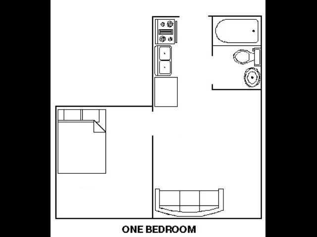 .One Bedroom Floorplan