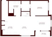 Explore the elegance of our modern apartment layout, perfect for comfortable living.