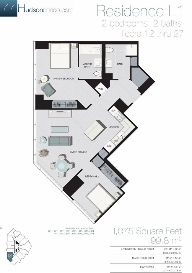 Photo - 77 Hudson St Unit 1411X